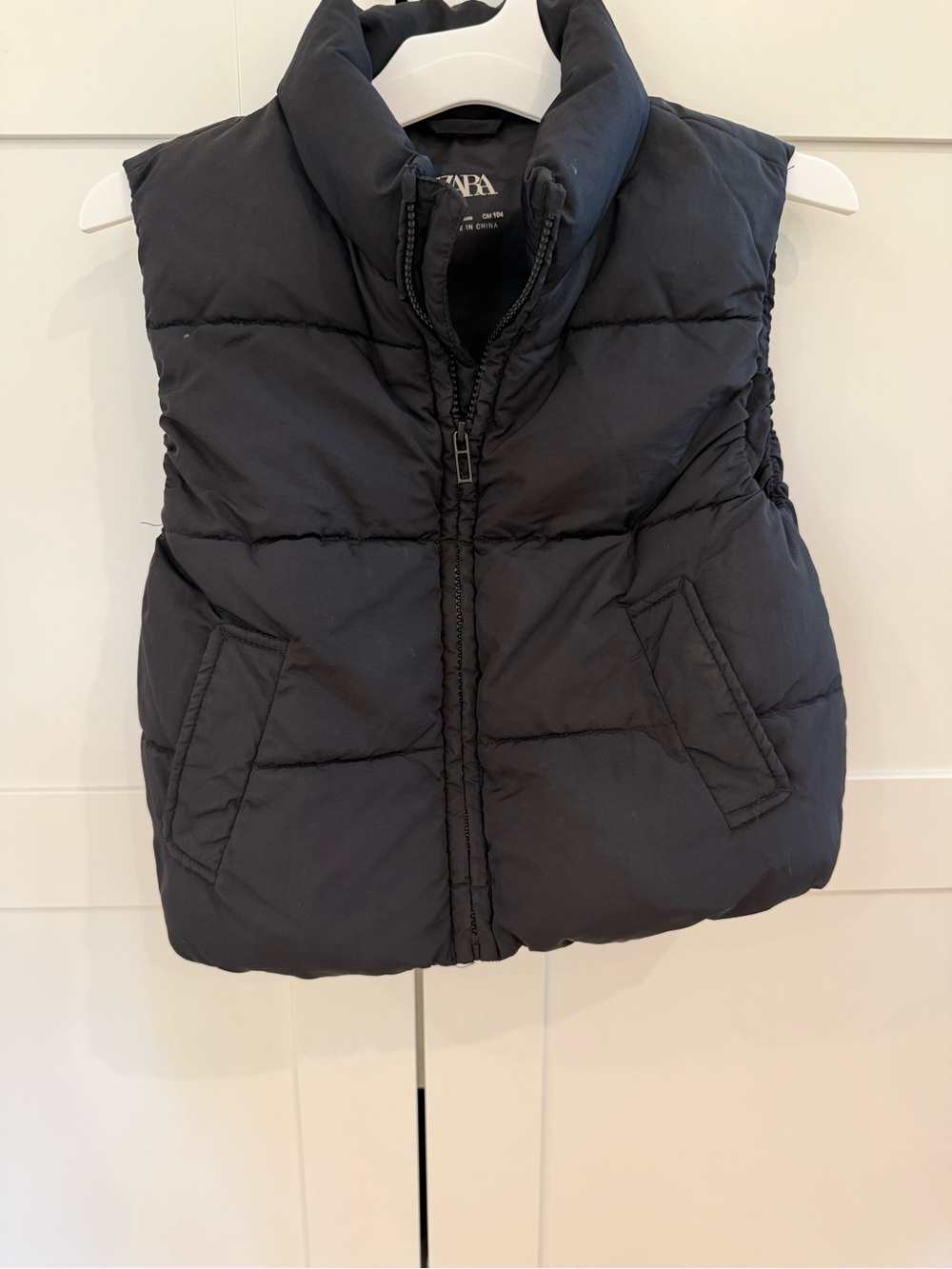 Zara Boys Black Quilted Puffer Vest (Size: 3-4)
